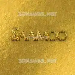 saamoo in All Gold style - 3D name wallpaper
