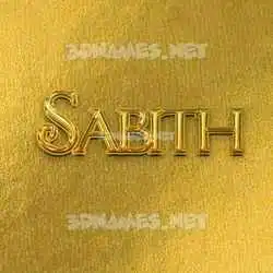 sabith in All Gold style - 3D name wallpaper