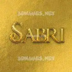 sabri in All Gold style - 3D name wallpaper