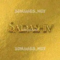 sadashiv in All Gold style - 3D name wallpaper