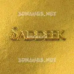saddeek in All Gold style - 3D name wallpaper
