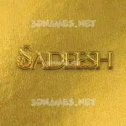 sadeesh in All Gold style - 3D name wallpaper