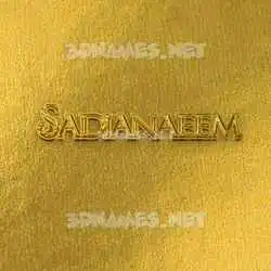 sadianaeem in All Gold style - 3D name wallpaper