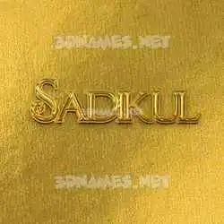 sadikul in All Gold style - 3D name wallpaper