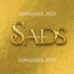 sads in All Gold style - 3D name wallpaper