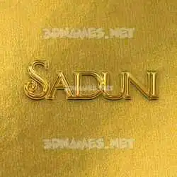 saduni in All Gold style - 3D name wallpaper