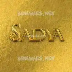 sadya in All Gold style - 3D name wallpaper