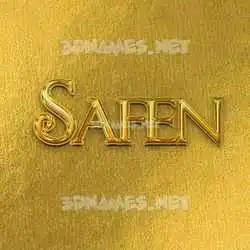 safen in All Gold style - 3D name wallpaper