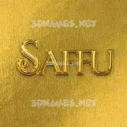 saffu in All Gold style - 3D name wallpaper