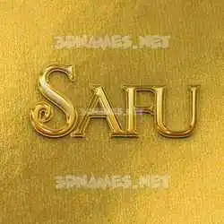 safu in All Gold style - 3D name wallpaper