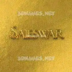 saieswar in All Gold style - 3D name wallpaper