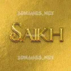 saikh in All Gold style - 3D name wallpaper