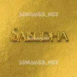saisudha in All Gold style - 3D name wallpaper