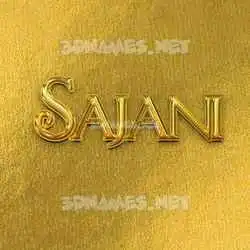 sajani in All Gold style - 3D name wallpaper