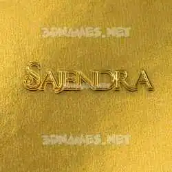 sajendra in All Gold style - 3D name wallpaper