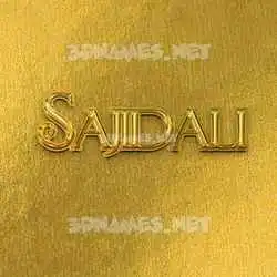 sajidali in All Gold style - 3D name wallpaper