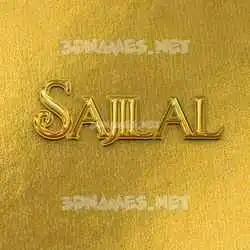 sajilal in All Gold style - 3D name wallpaper