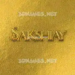 sakshiay in All Gold style - 3D name wallpaper