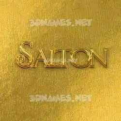 salton in All Gold style - 3D name wallpaper