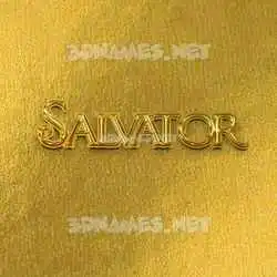 salvator in All Gold style - 3D name wallpaper