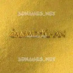 samad khan in All Gold style - 3D name wallpaper