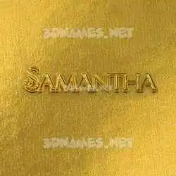 samantha in All Gold style - 3D name wallpaper