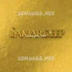 samardeep in All Gold style - 3D name wallpaper