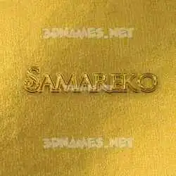 samareko in All Gold style - 3D name wallpaper