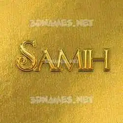samih in All Gold style - 3D name wallpaper