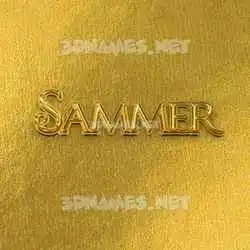 sammer in All Gold style - 3D name wallpaper