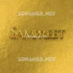 sampreet in All Gold style - 3D name wallpaper