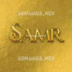 samr in All Gold style - 3D name wallpaper