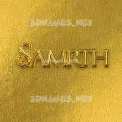 samrth in All Gold style - 3D name wallpaper