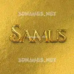 samus in All Gold style - 3D name wallpaper