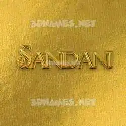 sandani in All Gold style - 3D name wallpaper