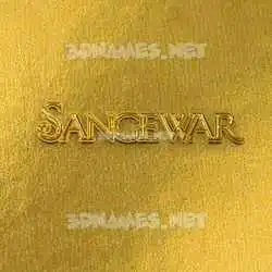 sangewar in All Gold style - 3D name wallpaper