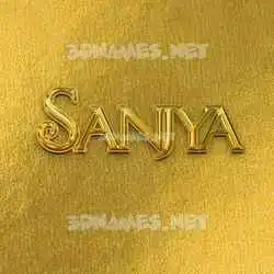 sanjya in All Gold style - 3D name wallpaper