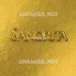 sanorita in All Gold style - 3D name wallpaper