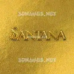 santana in All Gold style - 3D name wallpaper