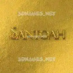 santoah in All Gold style - 3D name wallpaper
