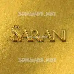 sarani in All Gold style - 3D name wallpaper