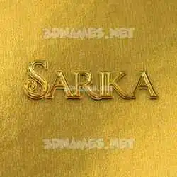 sarika in All Gold style - 3D name wallpaper