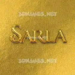 sarla in All Gold style - 3D name wallpaper