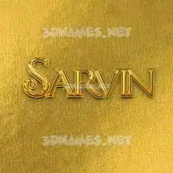 sarvin in All Gold style - 3D name wallpaper