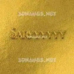saryyyyyy in All Gold style - 3D name wallpaper