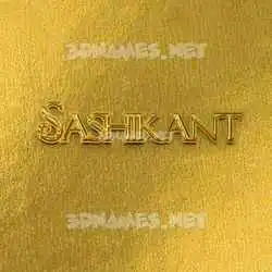 sashikant in All Gold style - 3D name wallpaper