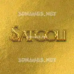 satgoli in All Gold style - 3D name wallpaper