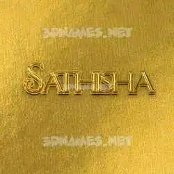 sathisha in All Gold style - 3D name wallpaper