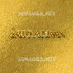 sathiyadevan in All Gold style - 3D name wallpaper
