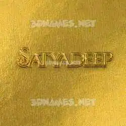 satyadeep in All Gold style - 3D name wallpaper